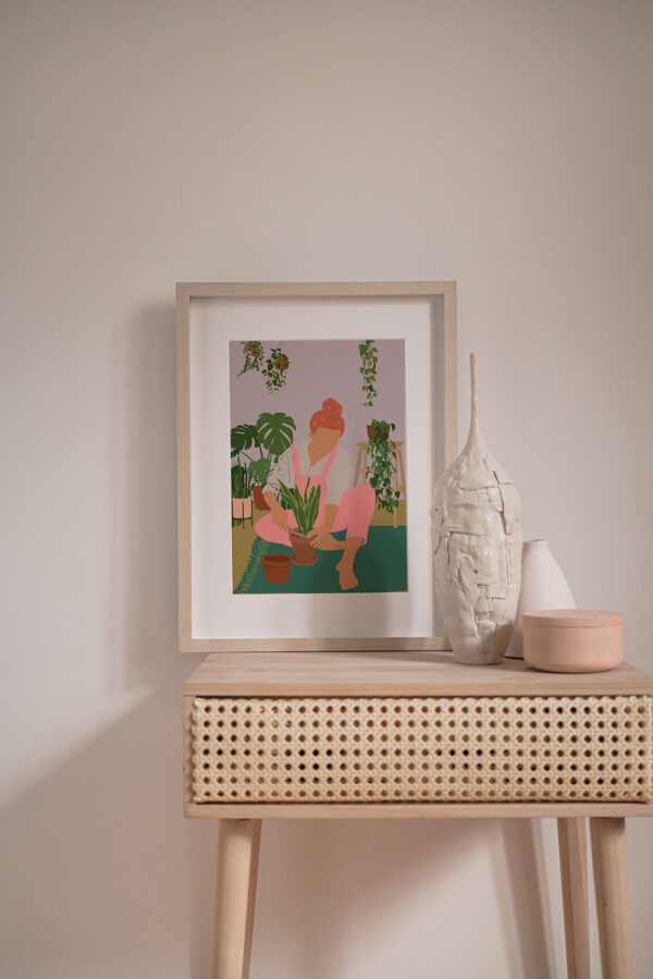 Πόστερ/πίνακας “Gardening in pink”