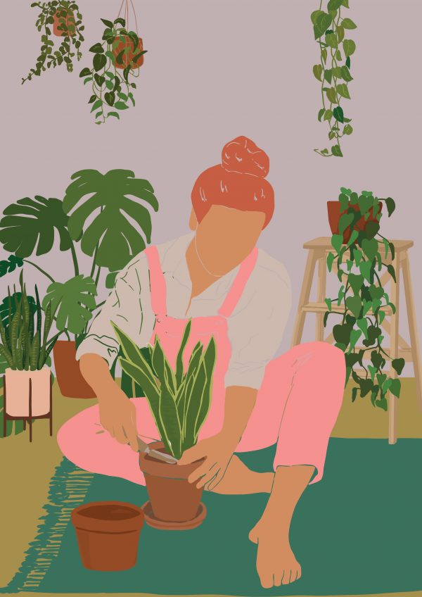 Πόστερ/πίνακας “Gardening in pink”